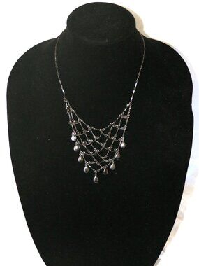 Anne Klein Vintage Mesh Net Bib Necklace